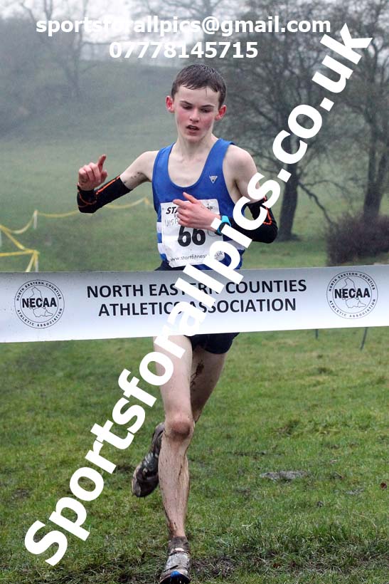 Boys under-15s, NECAA Junior Cross Country Relays, Thornley Farm, Peterlee, Saturday, December 12th. Photo: David T. Hewitson/Sports for All Pics